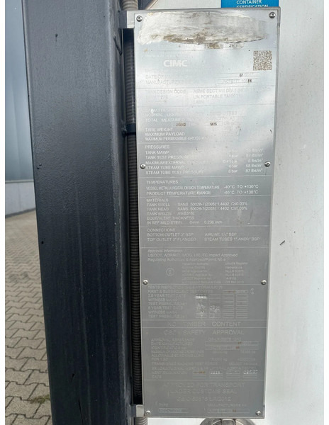 Contenedor cisterna CIMC 20FT ISO / 25.020L-1-COMP. / L4BN / UN Portable / T11 / test: 09-2027: foto 12