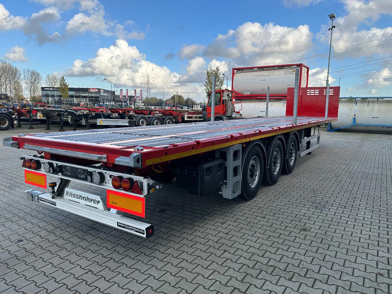 Kässbohrer NEU Heavy-Duty Platform, Heckbündig, Twistlocks (1x 40FT / 2x 20FT), ADR (EX/II, EX/III, FL, AT), Rungtasschen, Scheibebremsen - Portacontenedore/ Intercambiable semirremolque: foto 3 Kässbohrer NEU Heavy-Duty Platform, Heckbündig, Twistlocks (1x 40FT / 2x 20FT), ADR (EX/II, EX/III, FL, AT), Rungtasschen, Scheibebremsen - Portacontenedore/ Intercambiable semirremolque: foto 3