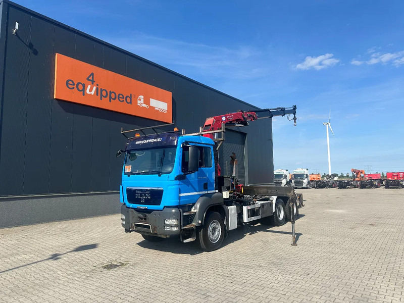 MAN TGS 33.440 6x4, EURO-5, HMF 2030 Crane + VDL HOOK, full spring, manual gearbox, MOT 03/2026 - Multibasculante camión, Camión grúa: foto 1 MAN TGS 33.440 6x4, EURO-5, HMF 2030 Crane + VDL HOOK, full spring, manual gearbox, MOT 03/2026 - Multibasculante camión, Camión grúa: foto 1