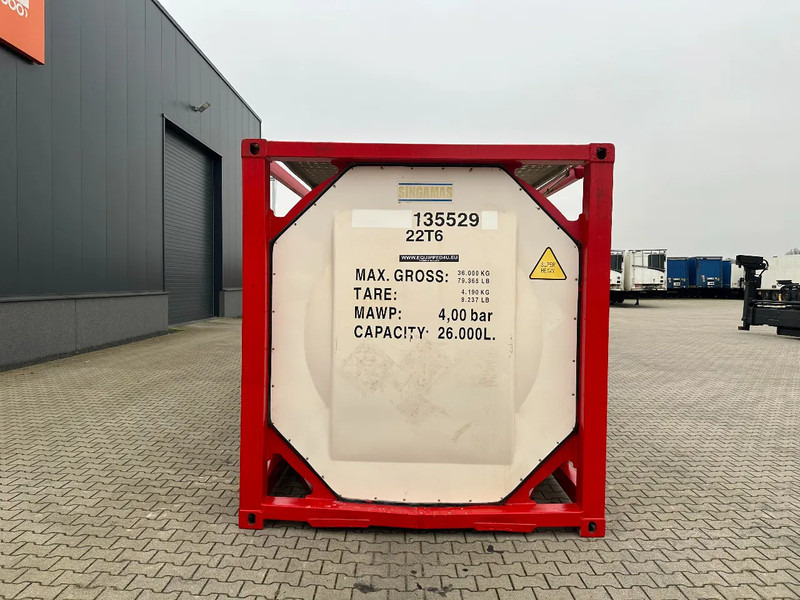SINGAMAS 20FT ISO, 26.000L/1-COMP/3 BAFFELS/3 manholes, 5Y inspection: 06/2027 - Tanque de almacenamiento: foto 5 SINGAMAS 20FT ISO, 26.000L/1-COMP/3 BAFFELS/3 manholes, 5Y inspection: 06/2027 - Tanque de almacenamiento: foto 5