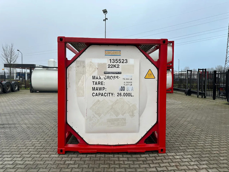 SINGAMAS 20FT ISO, 26.000L/1-COMP/3 BAFFELS/3 manholes, 5Y inspection: 06/2027 - Tanque de almacenamiento: foto 5 SINGAMAS 20FT ISO, 26.000L/1-COMP/3 BAFFELS/3 manholes, 5Y inspection: 06/2027 - Tanque de almacenamiento: foto 5