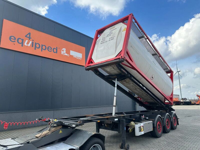 Van Hool 20FT Tipping-chassis (20 degrees tipping angle, 24V operated) / ADR (EX/II, EX/III, FL, AT) / SAF discbrakes / 2 liftaxles / NL- - Portacontenedore/ Intercambiable semirremolque: foto 1 Van Hool 20FT Tipping-chassis (20 degrees tipping angle, 24V operated) / ADR (EX/II, EX/III, FL, AT) / SAF discbrakes / 2 liftaxles / NL- - Portacontenedore/ Intercambiable semirremolque: foto 1