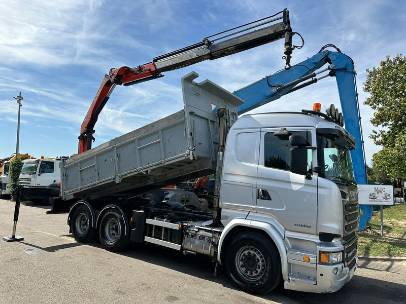 Scania R520 6x4 TRACTOR + TIPPER + CRANE PALFINGER PK 15002 A - RETARDER - *FULL AIR* - EUR 6 - BE TRUCK - Cabeza tractora: foto 3 Scania R520 6x4 TRACTOR + TIPPER + CRANE PALFINGER PK 15002 A - RETARDER - *FULL AIR* - EUR 6 - BE TRUCK - Cabeza tractora: foto 3