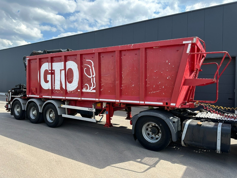 Semirremolque plataforma/ Caja abierta LAG 3-AXLES ALU BOX + CRANE JONSORED 1090 DT-CORTO + CABIN - 2x EXTENDABLE - 5/6 F - BELGIAN PAPERS: foto 19