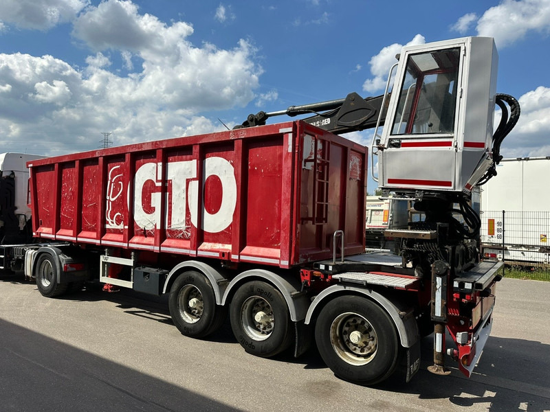 Semirremolque plataforma/ Caja abierta LAG 3-AXLES ALU BOX + CRANE JONSORED 1090 DT-CORTO + CABIN - 2x EXTENDABLE - 5/6 F - BELGIAN PAPERS: foto 6
