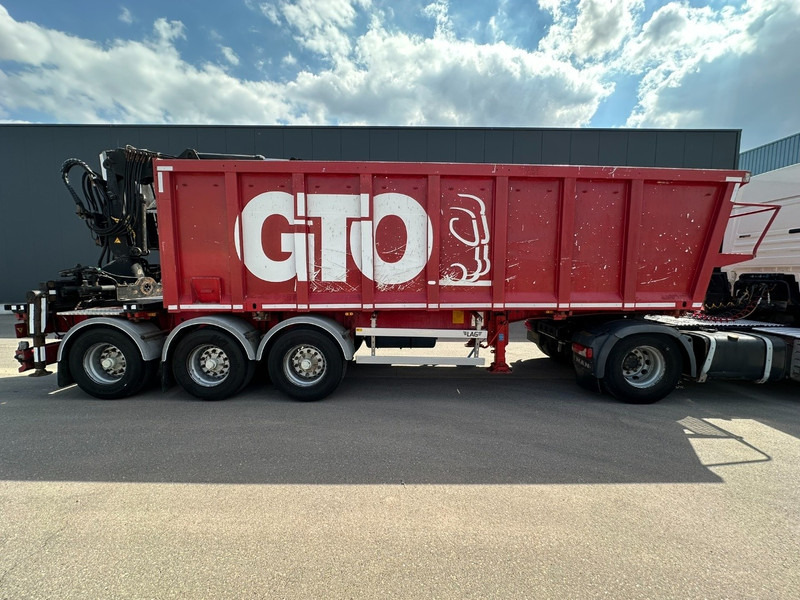Semirremolque plataforma/ Caja abierta LAG 3-AXLES ALU BOX + CRANE JONSORED 1090 DT-CORTO + CABIN - 2x EXTENDABLE - 5/6 F - BELGIAN PAPERS: foto 20