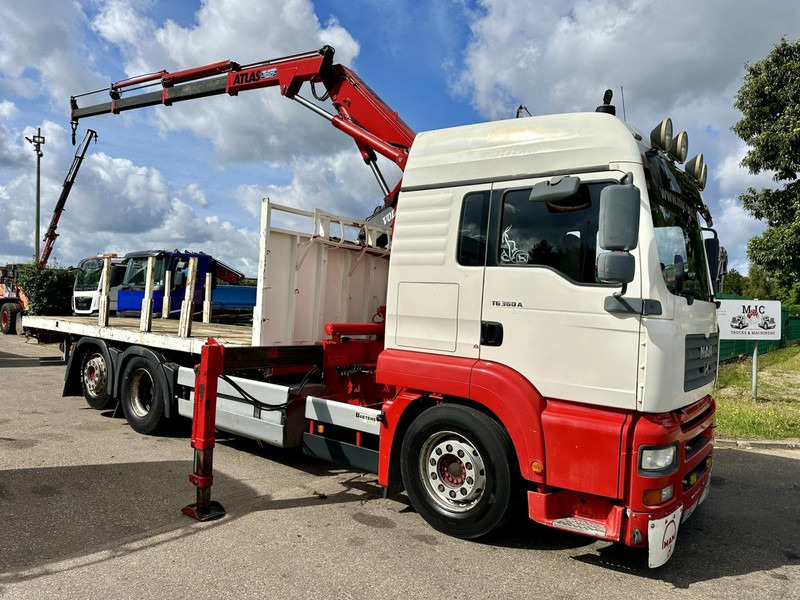MAN TG 360 A 6x2 + KRAN ATLAS 100.1 A3 - PLATFORM 5m80 - E3 - LIFT-AXLE - FULL AIR SUSPENSION - ZF AS TRONIC - BE TRUCK - Camión caja abierta, Camión grúa: foto 2 MAN TG 360 A 6x2 + KRAN ATLAS 100.1 A3 - PLATFORM 5m80 - E3 - LIFT-AXLE - FULL AIR SUSPENSION - ZF AS TRONIC - BE TRUCK - Camión caja abierta, Camión grúa: foto 2