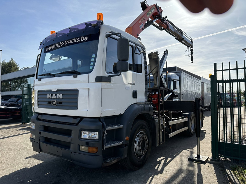 MAN TGA 33.360 6x4 HAAKSYSTEEM + KRAAN PALFINGER PK 15002 - MANUEEL - BLADVERIGN - NAAFREDUCTIE - BE TRUCK - Multibasculante camión, Camión grúa: foto 3 MAN TGA 33.360 6x4 HAAKSYSTEEM + KRAAN PALFINGER PK 15002 - MANUEEL - BLADVERIGN - NAAFREDUCTIE - BE TRUCK - Multibasculante camión, Camión grúa: foto 3