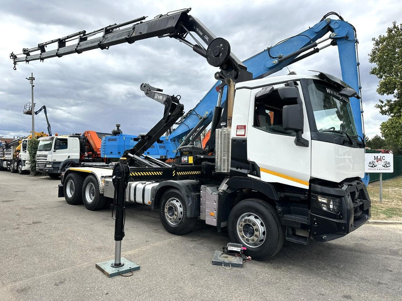 Renault C460 8x4 HOOKLIFT + (19m!) CRANE HIAB 288 E-6 HIDUO - RADIO - 5/6 F - STEEL SPRING / HUB REDUCTION - BE TRUCK - Multibasculante camión, Camión grúa: foto 1 Renault C460 8x4 HOOKLIFT + (19m!) CRANE HIAB 288 E-6 HIDUO - RADIO - 5/6 F - STEEL SPRING / HUB REDUCTION - BE TRUCK - Multibasculante camión, Camión grúa: foto 1