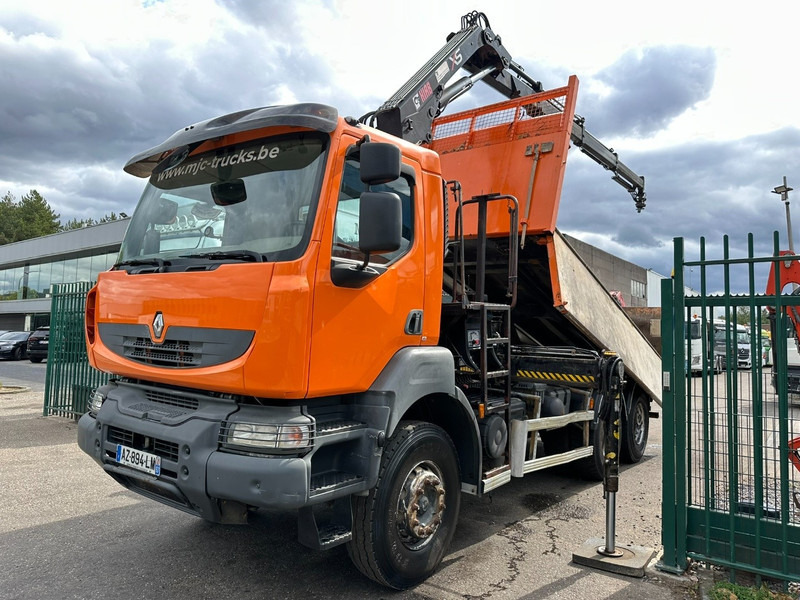 Renault KERAX 380 DXI 6x4 TIPPER + CRANE HIAB 144 B-3 - RADIO - *246.000km* - RETARDER - BORDMATIC - EURO 5 - Volquete camión, Camión grúa: foto 2 Renault KERAX 380 DXI 6x4 TIPPER + CRANE HIAB 144 B-3 - RADIO - *246.000km* - RETARDER - BORDMATIC - EURO 5 - Volquete camión, Camión grúa: foto 2