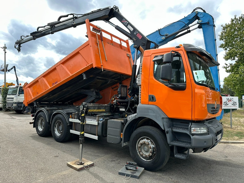 Renault KERAX 380 DXI 6x4 TIPPER + CRANE HIAB 144 B-3 - RADIO - *246.000km* - RETARDER - BORDMATIC - EURO 5 - Volquete camión, Camión grúa: foto 1 Renault KERAX 380 DXI 6x4 TIPPER + CRANE HIAB 144 B-3 - RADIO - *246.000km* - RETARDER - BORDMATIC - EURO 5 - Volquete camión, Camión grúa: foto 1