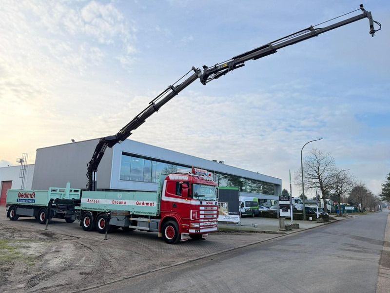 Scania 164L-480 V8 6x4 BAUSTOFF + KRAN HIAB 350-4 + JIB 90-4 - *TOP ZUSTAND* - ROTATOR - RADIO - RETARDER - BLATT / AP ACHSEN - BELGISCHE LKW - Camión caja abierta, Camión grúa: foto 1 Scania 164L-480 V8 6x4 BAUSTOFF + KRAN HIAB 350-4 + JIB 90-4 - *TOP ZUSTAND* - ROTATOR - RADIO - RETARDER - BLATT / AP ACHSEN - BELGISCHE LKW - Camión caja abierta, Camión grúa: foto 1