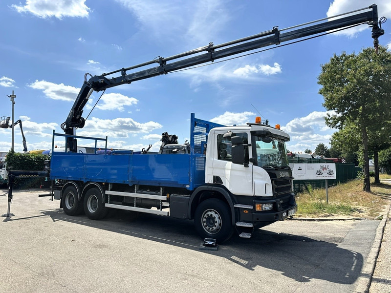 Scania P410 6x4 + CRANE HIAB 166 ES-4 - RETARDER - ROTATOR - PLATFORM 6m80 - BIG AXLES HUB REDUCTION - STEEL SPRING - Camión grúa: foto 1 Scania P410 6x4 + CRANE HIAB 166 ES-4 - RETARDER - ROTATOR - PLATFORM 6m80 - BIG AXLES HUB REDUCTION - STEEL SPRING - Camión grúa: foto 1