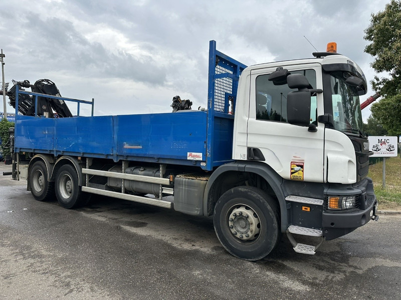 Scania P410 6x4 + CRANE HIAB 166 ES-4 - RETARDER - ROTATOR - PLATFORM 6m80 - BIG AXLES HUB REDUCTION - STEEL SPRING - Camión grúa: foto 1 Scania P410 6x4 + CRANE HIAB 166 ES-4 - RETARDER - ROTATOR - PLATFORM 6m80 - BIG AXLES HUB REDUCTION - STEEL SPRING - Camión grúa: foto 1