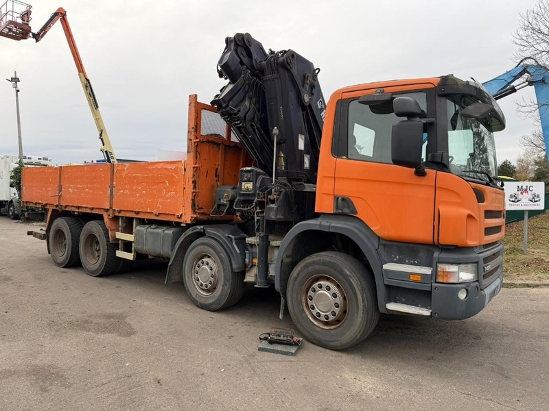 Scania P420 8X4 PRITSCHE + (25m) KRAN HIAB 422 E-5 HIPRO + JIB 100X-4 - RETARDER - *284.000km* - MANUAL - STEEL SPRING - EURO 3 - BE TRUCK - Camión caja abierta, Camión grúa: foto 1 Scania P420 8X4 PRITSCHE + (25m) KRAN HIAB 422 E-5 HIPRO + JIB 100X-4 - RETARDER - *284.000km* - MANUAL - STEEL SPRING - EURO 3 - BE TRUCK - Camión caja abierta, Camión grúa: foto 1