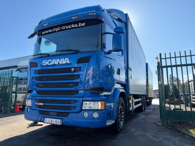 Scania R450 6x2 PRITSCHE + KRAN FASSI F365 (4x) + RADIO - RETARDER + ROYEN 2-AXLE TRAILER - BE TRUCK - Camión lona, Camión grúa: foto 4 Scania R450 6x2 PRITSCHE + KRAN FASSI F365 (4x) + RADIO - RETARDER + ROYEN 2-AXLE TRAILER - BE TRUCK - Camión lona, Camión grúa: foto 4