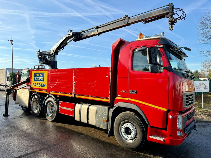 Volvo FH 420 8x4 TRIDEM PRITSCHE + KRAN HIAB ROLLER 130 R - PLATFORM 8m - LIFT + LENK-ACHSE - I-SHIFT - EURO 5 - BELGISCHE LKW - Camión caja abierta, Camión grúa: foto 2 Volvo FH 420 8x4 TRIDEM PRITSCHE + KRAN HIAB ROLLER 130 R - PLATFORM 8m - LIFT + LENK-ACHSE - I-SHIFT - EURO 5 - BELGISCHE LKW - Camión caja abierta, Camión grúa: foto 2