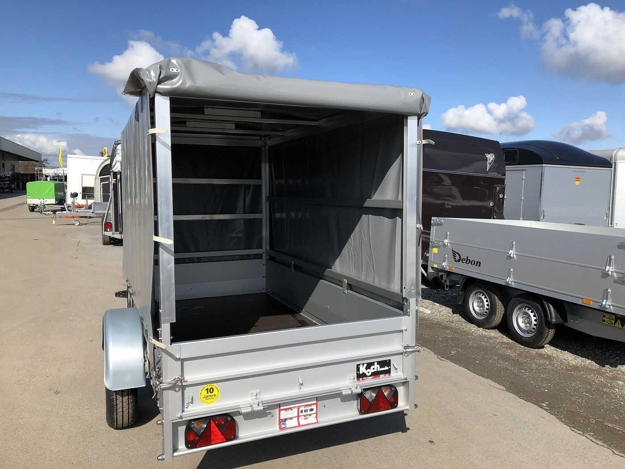 KOCH U4 mit Plane 1100 grau Kastenanhänger ungebremst - Remolque de coche: foto 4 KOCH U4 mit Plane 1100 grau Kastenanhänger ungebremst - Remolque de coche: foto 4