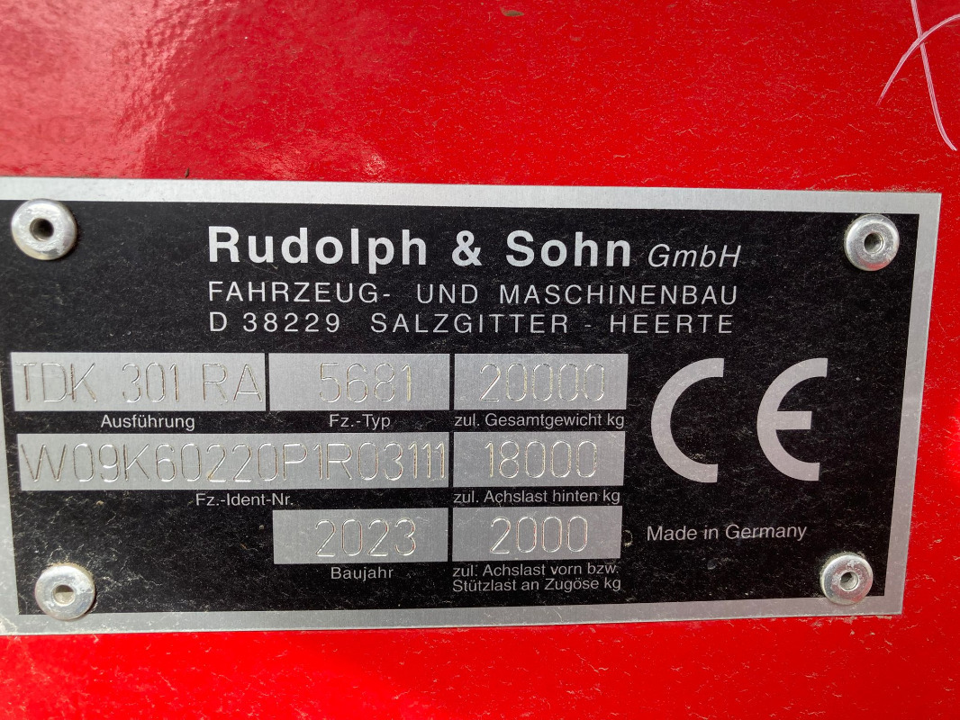 Rudolph TDK 301 RA - Remolque volquete agrícola: foto 4 Rudolph TDK 301 RA - Remolque volquete agrícola: foto 4