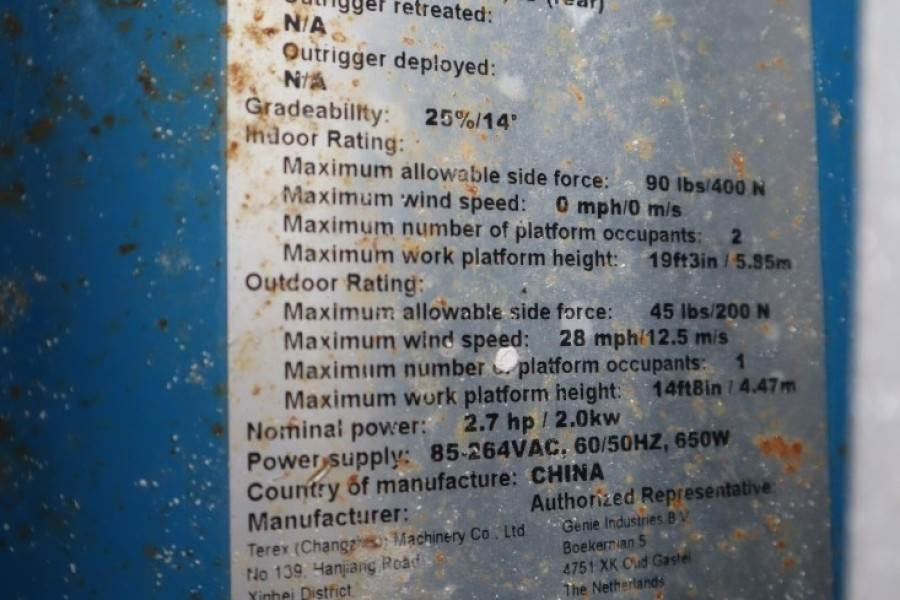 Genie GS1932 E-Drive Several In Stock, 8m Working Height - Plataforma de tijeras: foto 5 Genie GS1932 E-Drive Several In Stock, 8m Working Height - Plataforma de tijeras: foto 5
