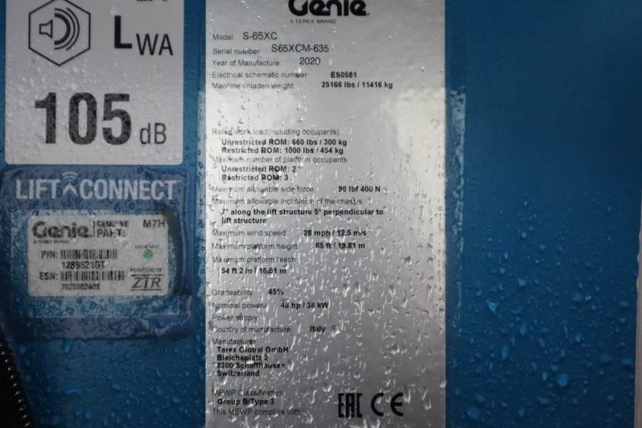 Plataforma telescopica Genie S65XC Valid inspection, *Guarantee! Diesel, 4x4 Dr: foto 6