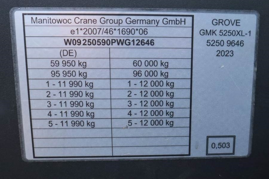 Leasing financiero de Grove GMK5250XL-1 Available Immediately, Dutch Registrat  leasing Grove GMK5250XL-1 Available Immediately, Dutch Registrat: foto 7