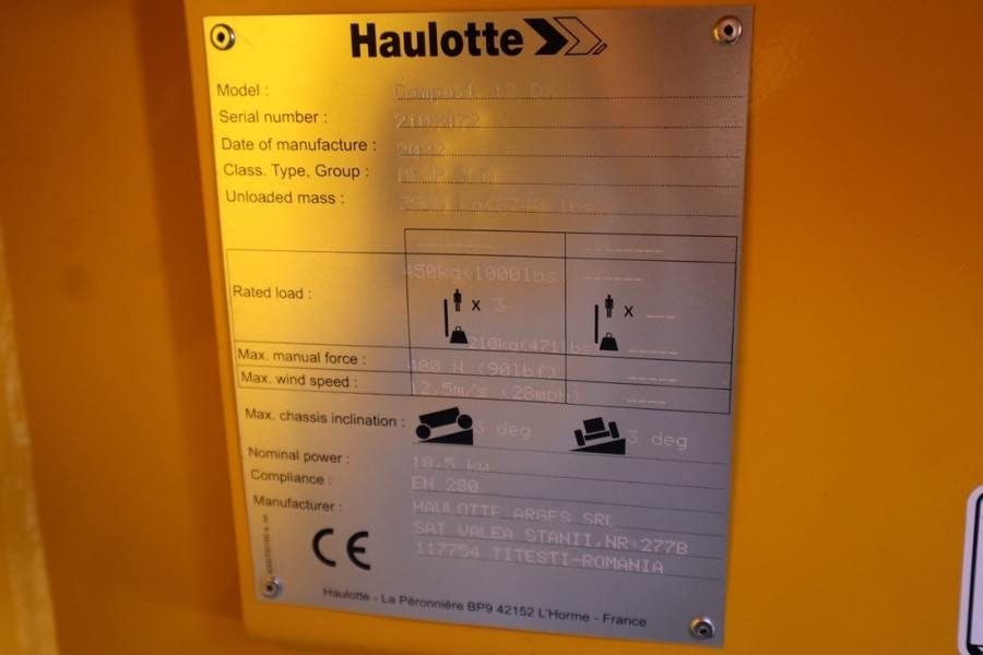 Haulotte Compact 12DX Valid Inspection, *Guarantee! Diesel, - Plataforma de tijeras: foto 5 Haulotte Compact 12DX Valid Inspection, *Guarantee! Diesel, - Plataforma de tijeras: foto 5