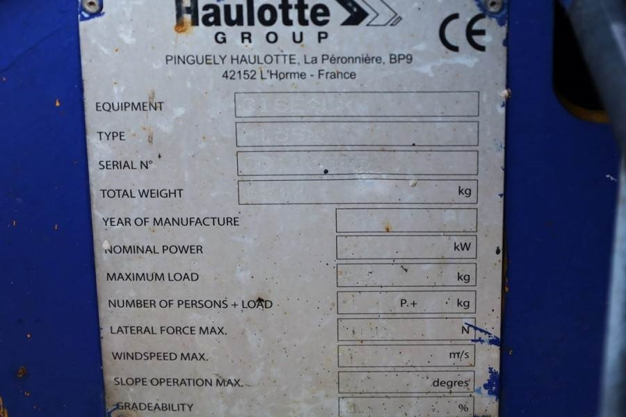 Plataforma de tijeras Haulotte H15SX Diesel, 4x4 Drive 15 Working Height, 500kg C: foto 6