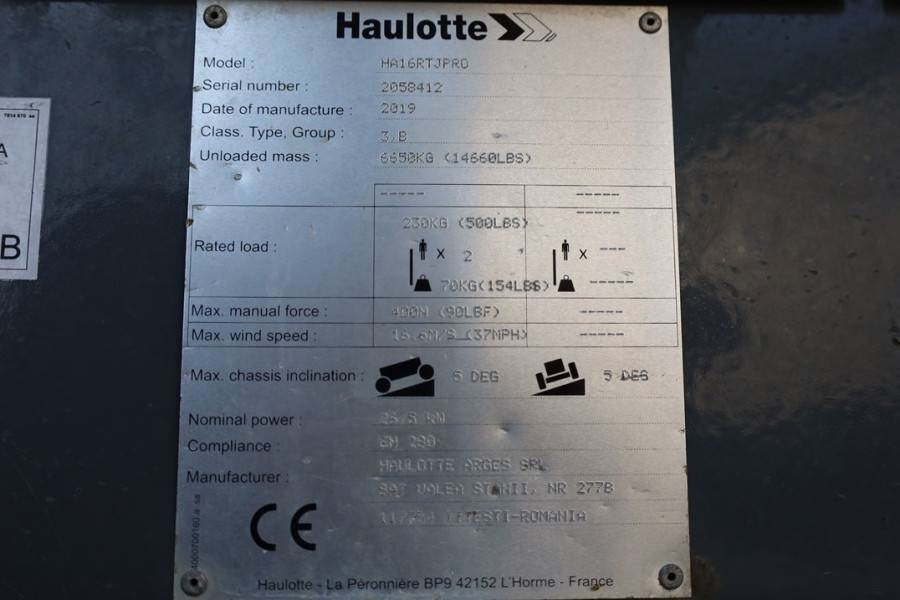Haulotte HA16RTJ Pro Diesel, 4x4x4 Drive, 16 m Working Heig - Plataforma articulada: foto 4 Haulotte HA16RTJ Pro Diesel, 4x4x4 Drive, 16 m Working Heig - Plataforma articulada: foto 4