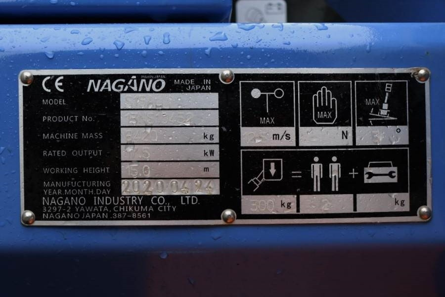 Plataforma telescopica Nagano S15Auj Valid inspection, *Guarantee! Diesel, 15 m: foto 6