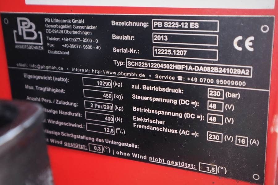 Leasing financiero de PB LIFT S225-12ES Electric, 4x2 Drive, 22.5m Working leasing PB LIFT S225-12ES Electric, 4x2 Drive, 22.5m Working: foto 6 Leasing financiero de PB LIFT S225-12ES Electric, 4x2 Drive, 22.5m Working leasing PB LIFT S225-12ES Electric, 4x2 Drive, 22.5m Working: foto 6