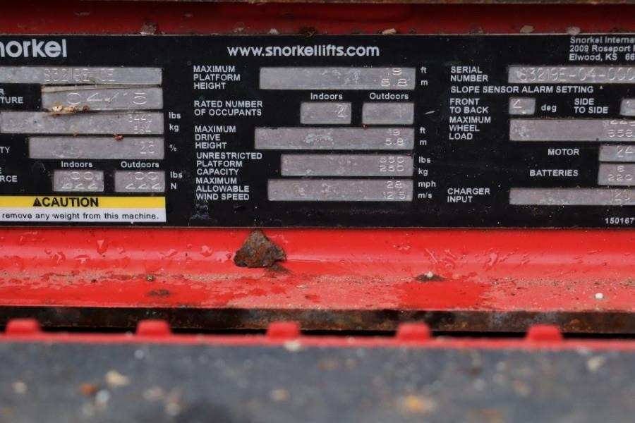 Snorkel SJ3219E Valid inspection, *Guarantee! Electric, 7, - Plataforma de tijeras: foto 4 Snorkel SJ3219E Valid inspection, *Guarantee! Electric, 7, - Plataforma de tijeras: foto 4