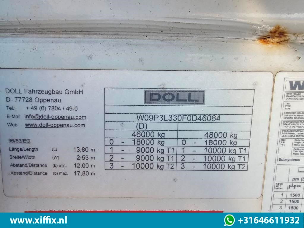 Semirremolque plataforma/ Caja abierta Doll 3-ass. Vlakke uitschuifbare oplegger / Naloop gestuurd: foto 12 Semirremolque plataforma/ Caja abierta Doll 3-ass. Vlakke uitschuifbare oplegger / Naloop gestuurd: foto 12