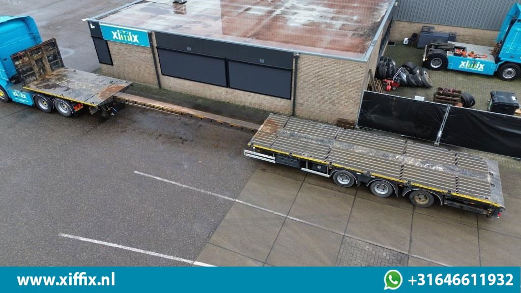 ES-GE 3-ass. Vlakke uitschuifbare Mega oplegger / Naloop gestuurd  - Semirremolque plataforma/ Caja abierta: foto 2 ES-GE 3-ass. Vlakke uitschuifbare Mega oplegger / Naloop gestuurd  - Semirremolque plataforma/ Caja abierta: foto 2