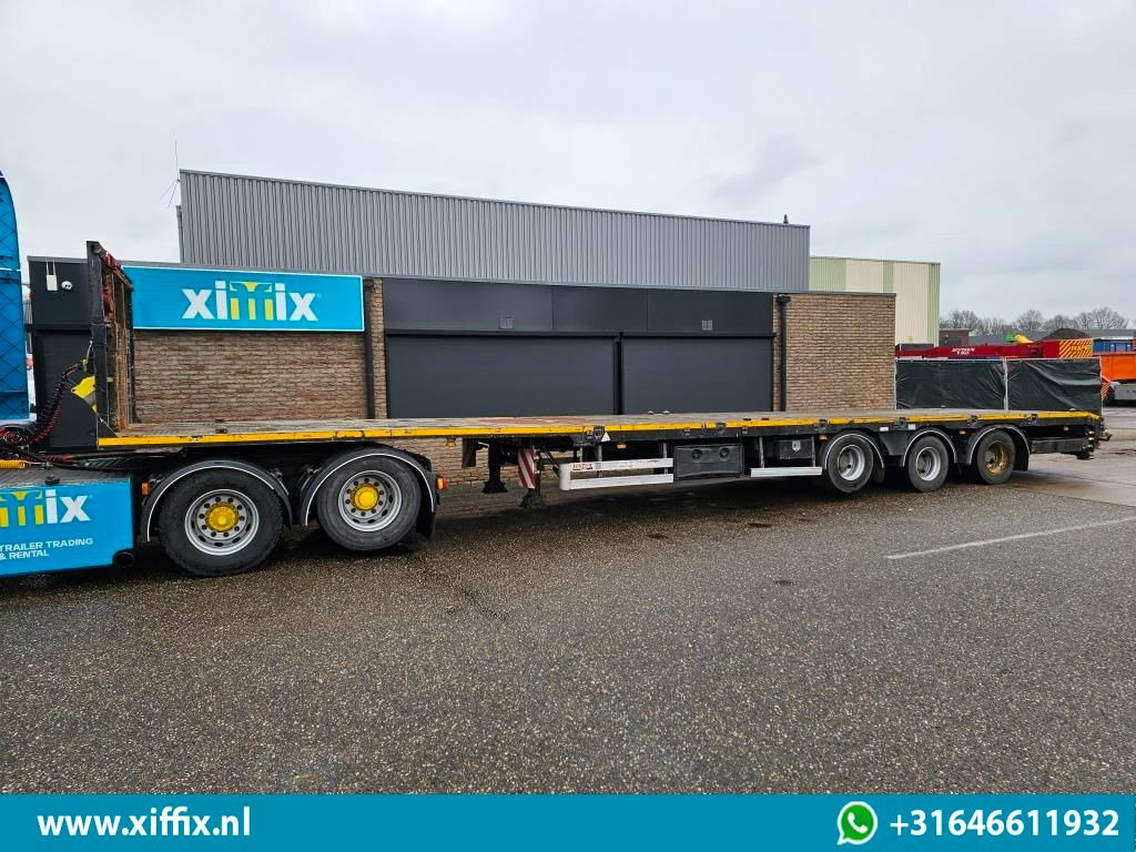 ES-GE 3-ass. Vlakke uitschuifbare Mega oplegger / Naloop gestuurd  - Semirremolque plataforma/ Caja abierta: foto 5 ES-GE 3-ass. Vlakke uitschuifbare Mega oplegger / Naloop gestuurd  - Semirremolque plataforma/ Caja abierta: foto 5