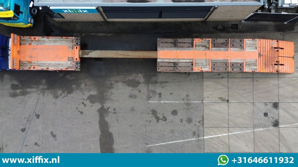 Faymonville 3-ass. Vlakke uitschuifbare Mega oplegger / Uitklapbare laadvloer klep / Naloop gestuurd - Semirremolque plataforma/ Caja abierta: foto 3 Faymonville 3-ass. Vlakke uitschuifbare Mega oplegger / Uitklapbare laadvloer klep / Naloop gestuurd - Semirremolque plataforma/ Caja abierta: foto 3