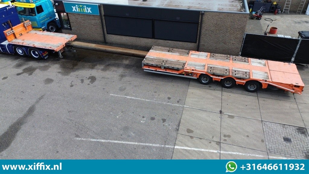 Faymonville 3-ass. Vlakke uitschuifbare Mega oplegger / Uitklapbare laadvloer klep / Naloop gestuurd - Semirremolque plataforma/ Caja abierta: foto 2 Faymonville 3-ass. Vlakke uitschuifbare Mega oplegger / Uitklapbare laadvloer klep / Naloop gestuurd - Semirremolque plataforma/ Caja abierta: foto 2