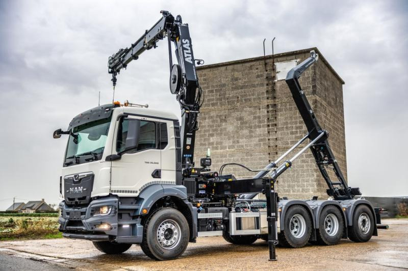 MAN TGS 35.520 BL - ATLAS 240.2E - Multibasculante camión, Camión grúa: foto 1 MAN TGS 35.520 BL - ATLAS 240.2E - Multibasculante camión, Camión grúa: foto 1