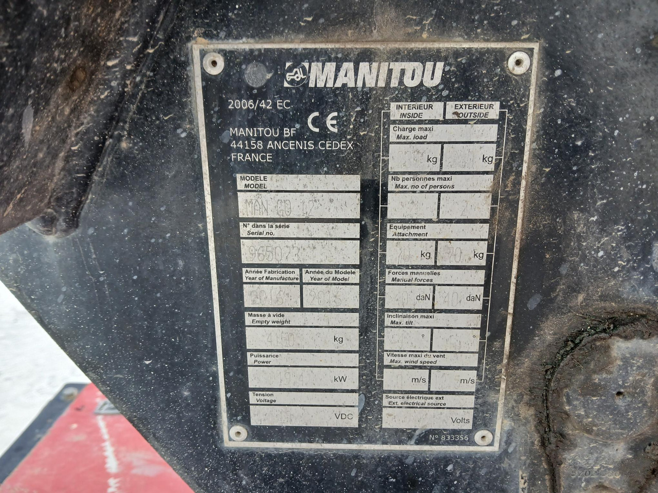 Plataforma articulada MANITOU MAN GO 12: foto 10