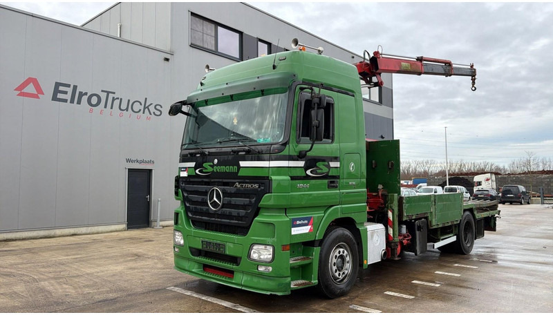 Mercedes-Benz actros 1844 (EPS / GRUE MKG 175 / CRANE MKG 175 / LAMES DEVANT / FRONT STEEL / PERFECT CONDITION / MP2) - Camión caja abierta, Camión grúa: foto 1 Mercedes-Benz actros 1844 (EPS / GRUE MKG 175 / CRANE MKG 175 / LAMES DEVANT / FRONT STEEL / PERFECT CONDITION / MP2) - Camión caja abierta, Camión grúa: foto 1