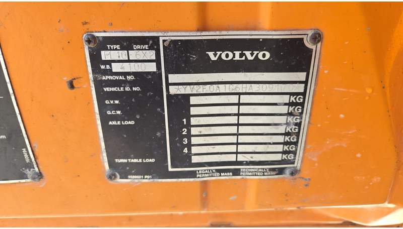 Limpieza de alcantarillado Volvo FL 10 - 320 (10500L + 1500L / 10 TYRES FULL STEEL / HIGH PRESSURE + VACUUM / POMPE MANUELLE / MANUAL PUMP): foto 20