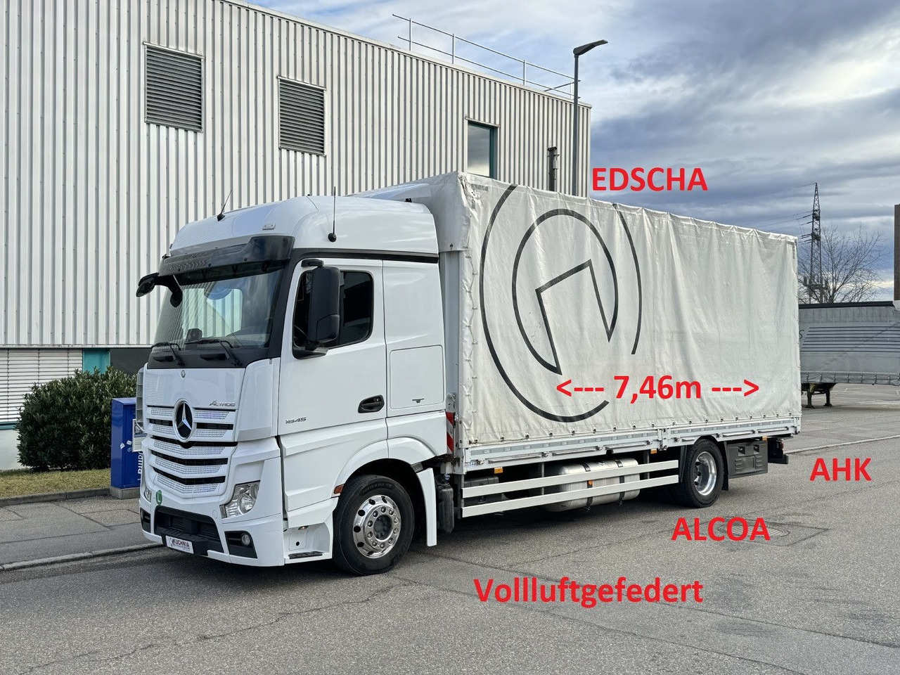 Mercedes-Benz Actros 1845 LL Pritsche-Plane Retarder TOP Zust. - Camión lona: foto 1 Mercedes-Benz Actros 1845 LL Pritsche-Plane Retarder TOP Zust. - Camión lona: foto 1