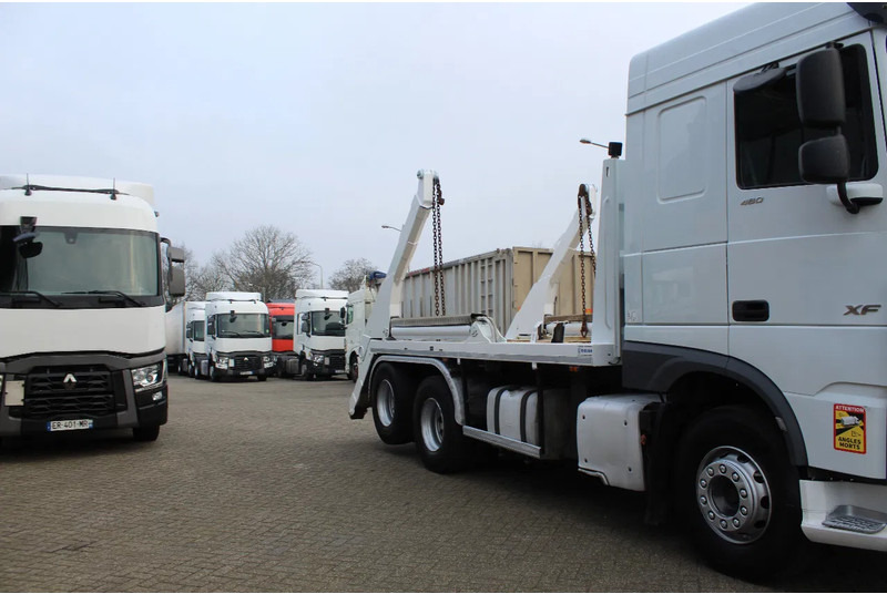 Portacontenedor de cadenas camión DAF XF 480 * EURO6 * SKIPLOADER * 6X2 * LIFT *: foto 8