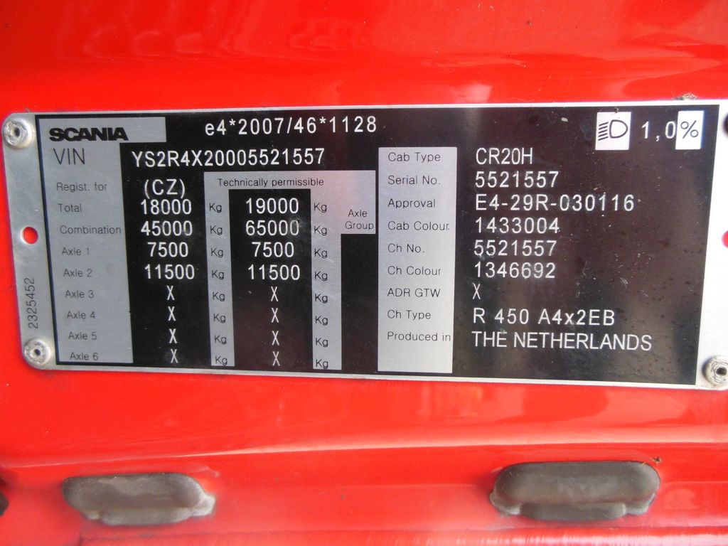 Cabeza tractora Scania R450 LOWDECK, RETARDER, STANDKLIMA, VOLL LUFT: foto 19