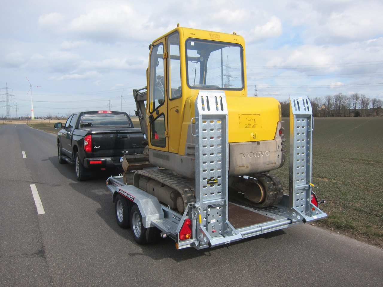 Remolque porta maquinaria Brian James Digger Plant 543-3217-35 320x170cm Schaufelablage Rampen Reserverad 3500kg: foto 6