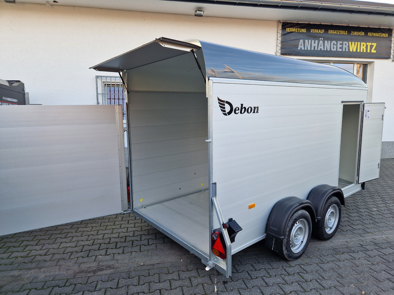 Remolque de coche Cargo Roadster 500 XL 365x166x198cm Alu Poly irongrey Seitentür 2600kg Pullman 100km/H Modell 09.24: foto 16