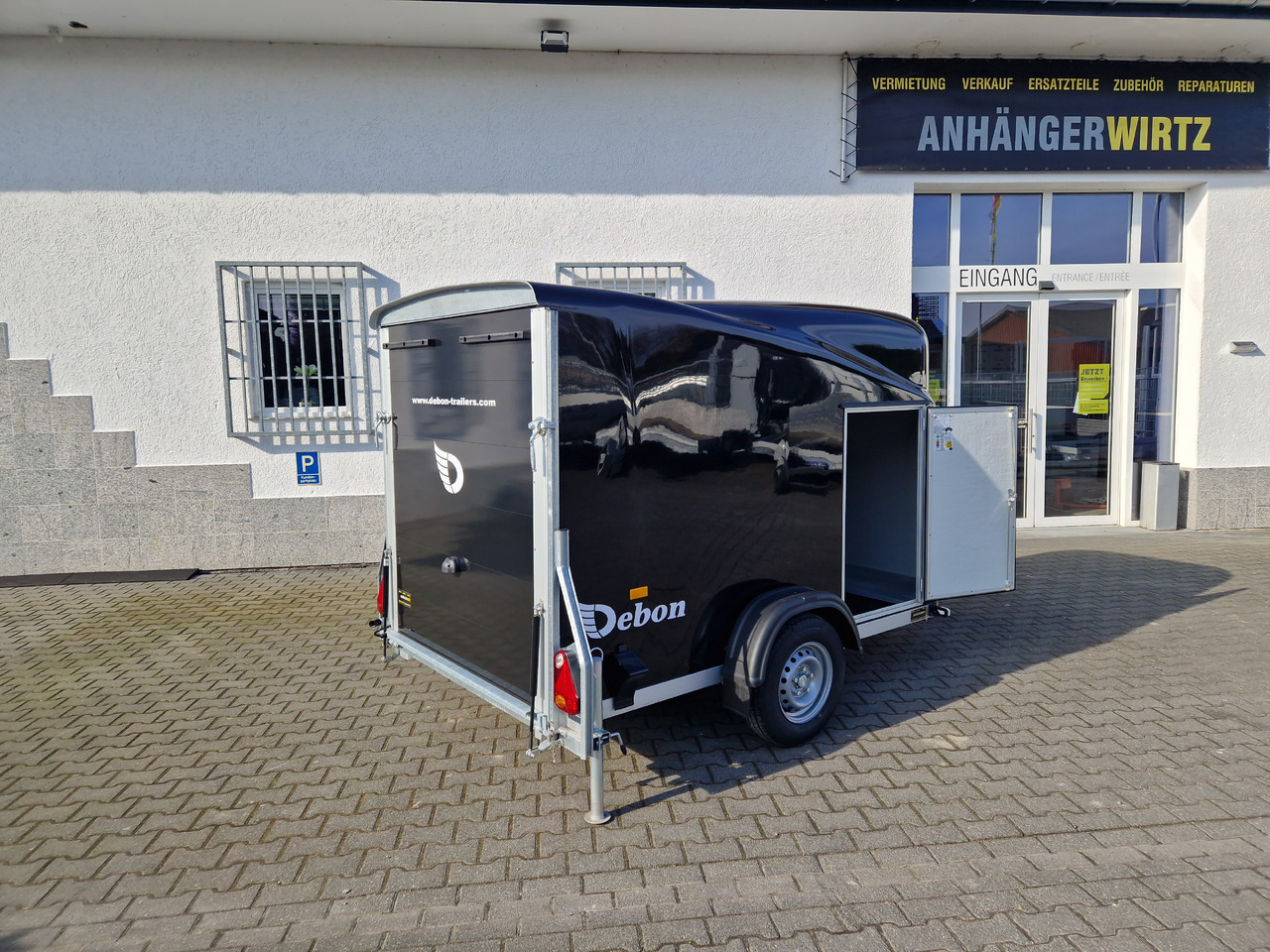 Caja cerrada remolque Debon Cargo 1300 300x152x168cm black Seitentür aerodynamik Pullman II 100km/H 1300kg Februar Aktion: foto 10