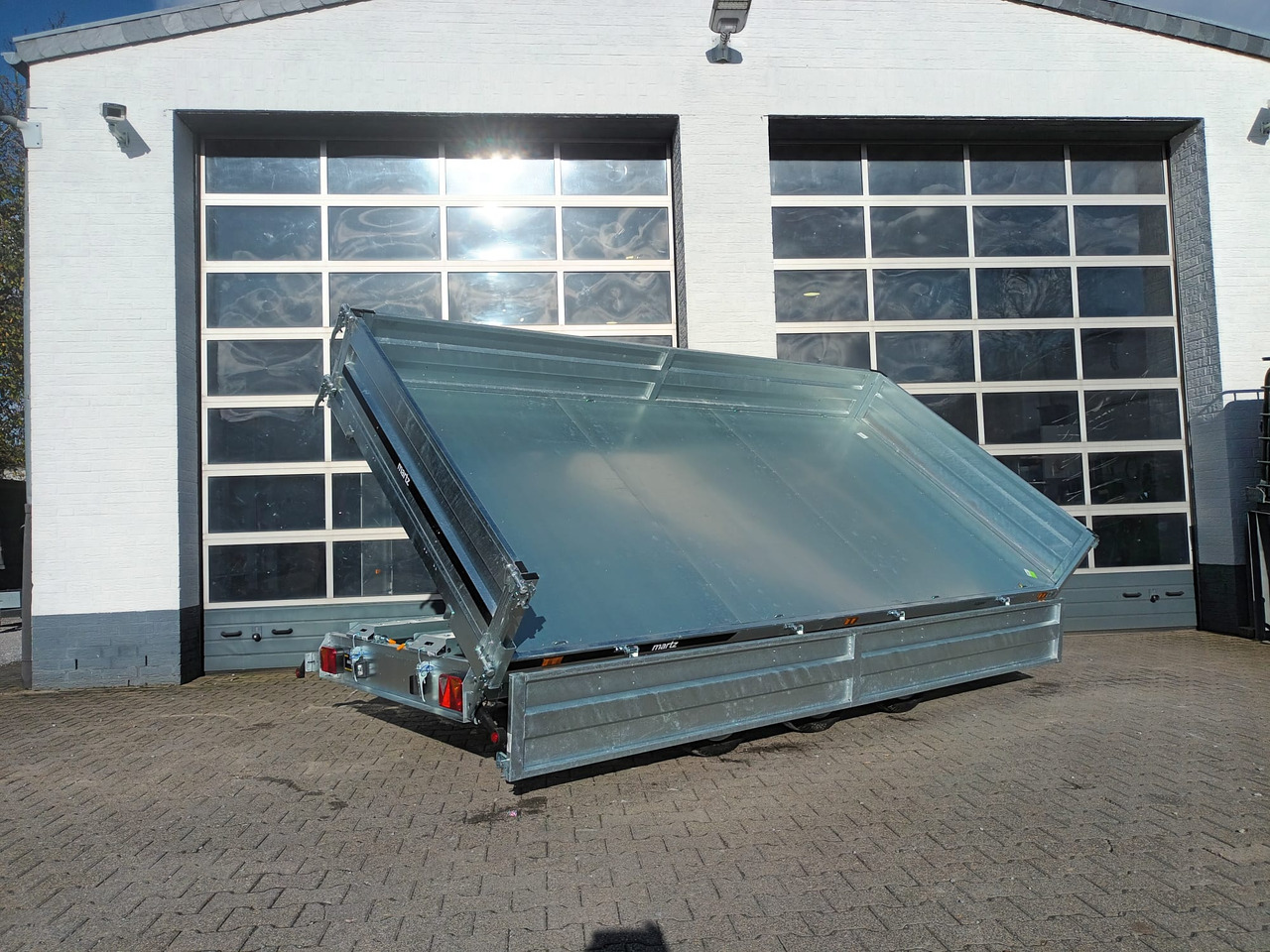 Martz Kipper 400/3 406x200x40cm Profi Stahl Elektro + NHP Rampen Stützen Pendel Tridem 13" 3500kg - Remolque porta maquinaria: foto 2 Martz Kipper 400/3 406x200x40cm Profi Stahl Elektro + NHP Rampen Stützen Pendel Tridem 13" 3500kg - Remolque porta maquinaria: foto 2