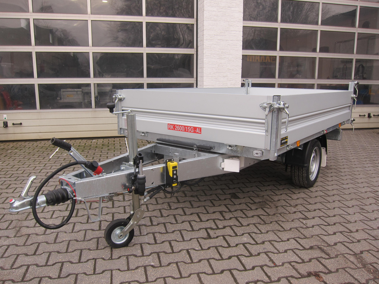 Pongratz Kipper RK 2600/15 G-AL Elektrisch + Notpumpe 260x151x36cm Stahlboden Pendel 13" 1800kg - Volquete remolque: foto 2 Pongratz Kipper RK 2600/15 G-AL Elektrisch + Notpumpe 260x151x36cm Stahlboden Pendel 13" 1800kg - Volquete remolque: foto 2