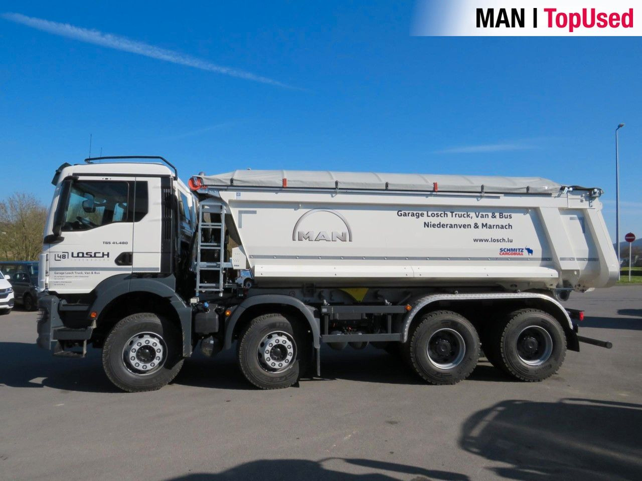 MAN TGS 41.480 8x4 BB CH Schmitz Muldenkipper - Portacontenedor de cadenas camión: foto 2 MAN TGS 41.480 8x4 BB CH Schmitz Muldenkipper - Portacontenedor de cadenas camión: foto 2